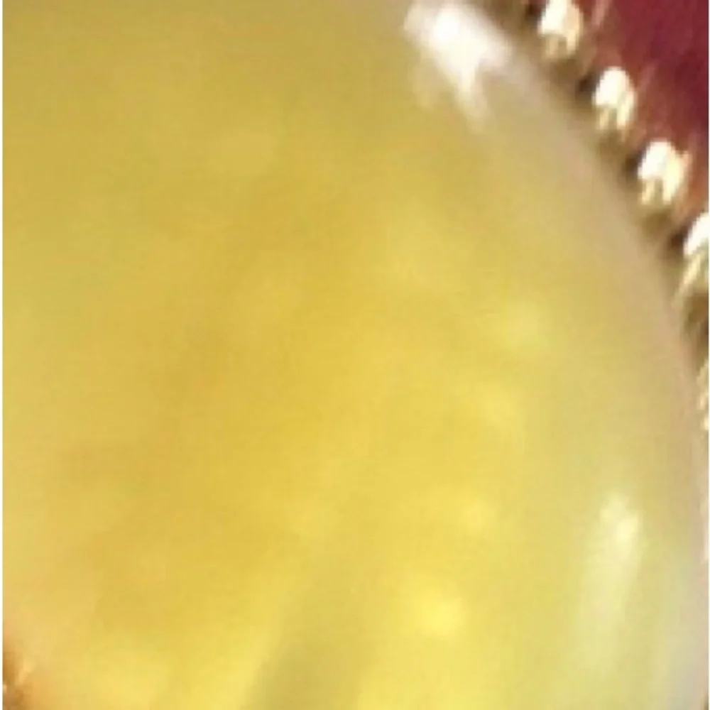 Yellow Mother of Pearl Two Tone Heart-Shaped Brooch